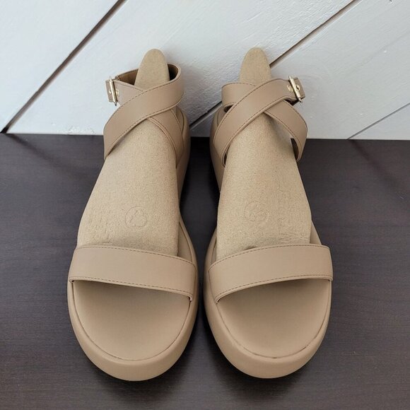 NEW Sun Stone Simonee Ankle-Strap Platform S Tapioca 10M Beige Sandals Women's - Picture 4 of 10